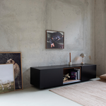 TV-meubel incl. frame + 2 Cocons, RAAT, Loef 165 OV, Zwart
